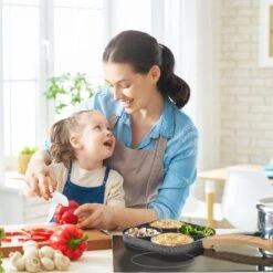 Professionele Koekenpan - Inductie - Voor Eieren / Pannekoeken / Hamburgers - Bakpan - Pan Voor 4 Eieren - Crepe Maker - Pannenkoekenmaker - Braadpan - Anti Aanbaklaag -Pot Bevordering 1200x1200 650