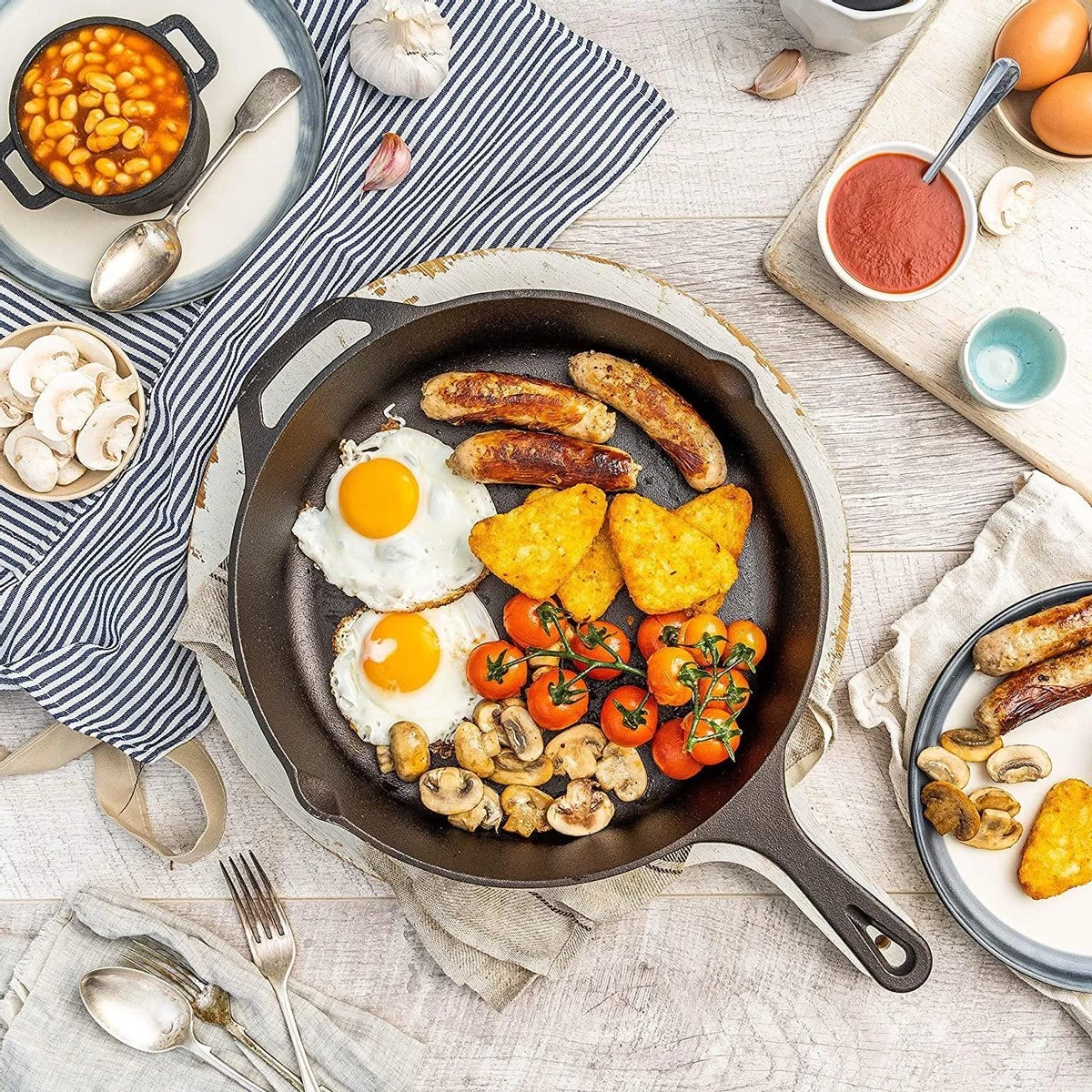 Nuovva Cast Iron Skillet / Gietijzeren Pan - 32cm 8 Nuovva Cast Iron Skillet / Gietijzeren Pan - 32cm - Afbeelding 6