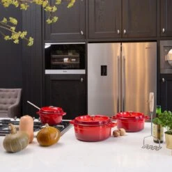 Sola Braadpan Gietijzer - Ø 20 Cm - Oranje/Rood - Gietijzer - Extra Zware Bodem -Pot Bevordering 1200x1200 939