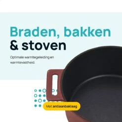 MOA Gietijzeren Braadpan - Inhoud 4,75 Liter - 26CM - Rond - Alle Warmtebronnen - Ook Voor Inductie - Gewicht 5,8 Kg - Bordeaux Rood - MC26BR 15 MOA Gietijzeren Braadpan - Inhoud 4,75 Liter - 26CM - Rond - Alle Warmtebronnen - Ook Voor Inductie - Gewicht 5,8 Kg - Bordeaux Rood - MC26BR -Pot Bevordering 1200x1200 954