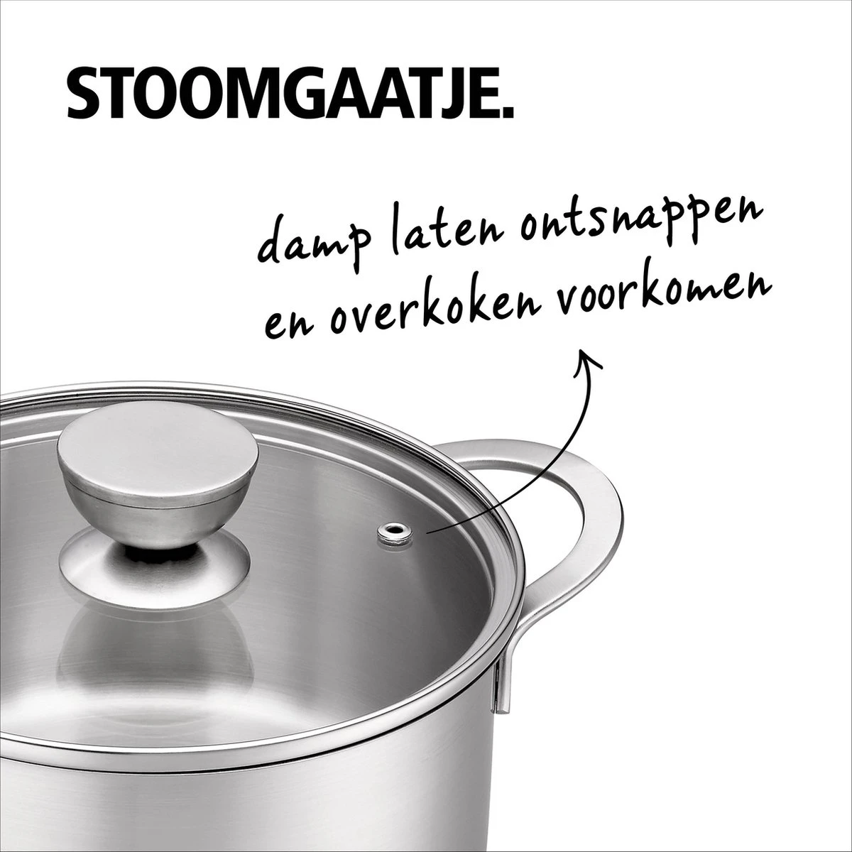 Brabantia Futura Kookpannenset - 4 Delig - RVS 7 Brabantia Futura Kookpannenset - 4 Delig - RVS - Afbeelding 5