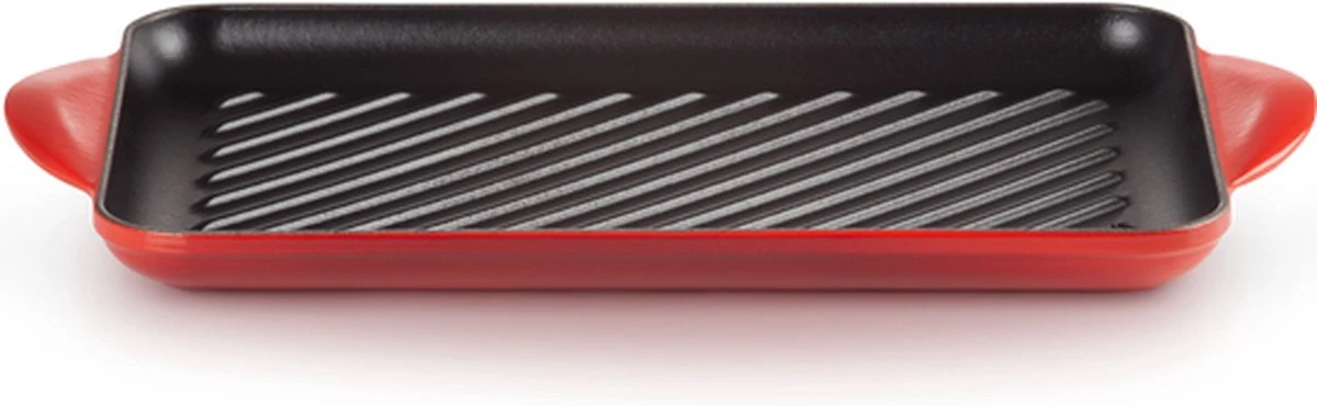 Le Creuset - Gietijzeren Grillplaat - 32x22cm - Kersenrood 3 Le Creuset - Gietijzeren Grillplaat - 32x22cm - Kersenrood - Afbeelding 2