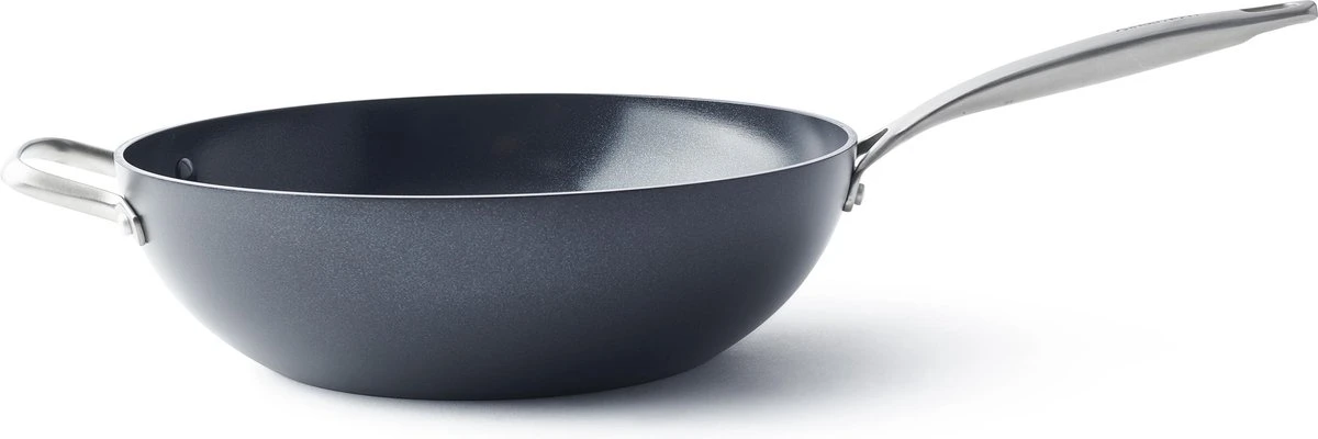 GreenPan Copenhagen Wok Met Extra Handvat 30cm/4.8L 4 GreenPan Copenhagen Wok Met Extra Handvat 30cm/4.8L - Afbeelding 2