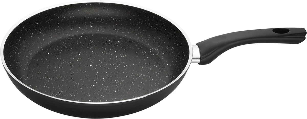 Sola Koekenpan Stonehenge - Ø 30 Cm - Zwart/wit - Aluminium - Antiaanbaklaag 3 Sola Koekenpan Stonehenge - Ø 30 Cm - Zwart/wit - Aluminium - Antiaanbaklaag