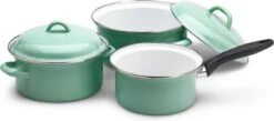 Lite-Body Magus Pannenset 4-delig - Emaille - Olijf Groen - Inductie -Pot Bevordering 1200x528