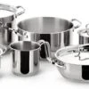 Lagostina Sfisiosa Acciaio SFIZIOSA ACCIAIO 10-delig (hoge Kookpan 22 Cm + Kookpan 18/22 Cm + Hapjespan 24 Cm + Steelpan 14 Cm + Melkpot 12 Cm + Deksels 14/18/22/24 Cm)