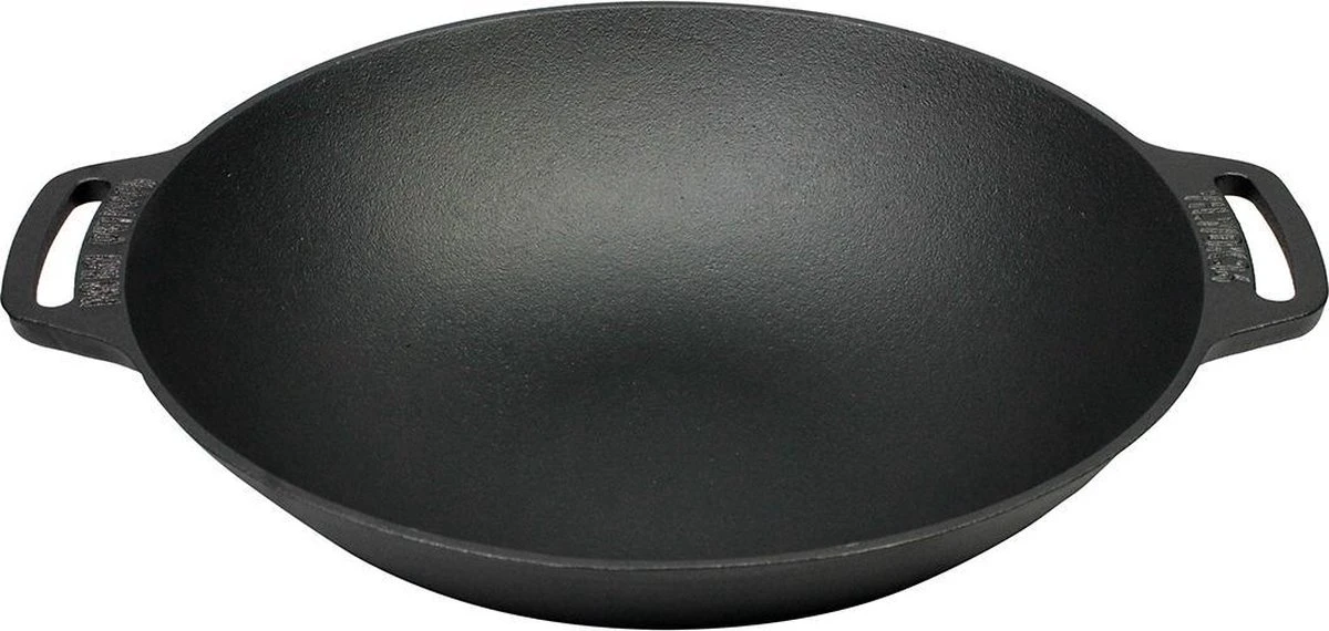 Valhal Outdoor Gietijzeren Wokpan Met Twee Handvatten ⌀36 Cm 3 Valhal Outdoor Gietijzeren Wokpan Met Twee Handvatten ⌀36 Cm