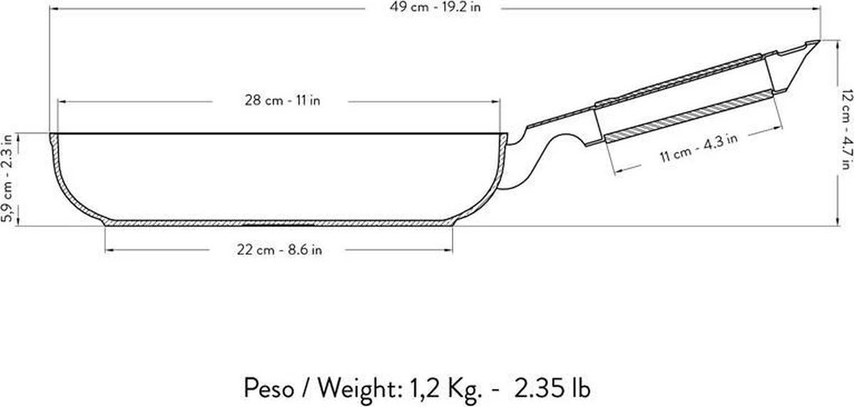 Primecook - Koekenpan - Ø 28 Cm - PFAS-vrij - Inductie - Veilige En Slijtvaste Ecoshield Antiaanbaklaag 5 Primecook - Koekenpan - Ø 28 Cm - PFAS-vrij - Inductie - Veilige En Slijtvaste Ecoshield Antiaanbaklaag - Afbeelding 3