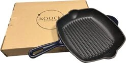 Koock Amsterdam® Grillpan - Geëmailleerd Gietijzer - Geschikt Voor Alle Warmtebronnen - Mat Blauw 9 Koock Amsterdam® Grillpan - Geëmailleerd Gietijzer - Geschikt Voor Alle Warmtebronnen - Mat Blauw -Pot Bevordering 1200x602 1