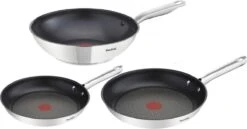 Tefal Ultimum - Pannenset - 3 Stuks | Koekenpan 24cm | Koekenpan 28cm | Wokpan 28cm | INDUCTIE - PFAS-vrij