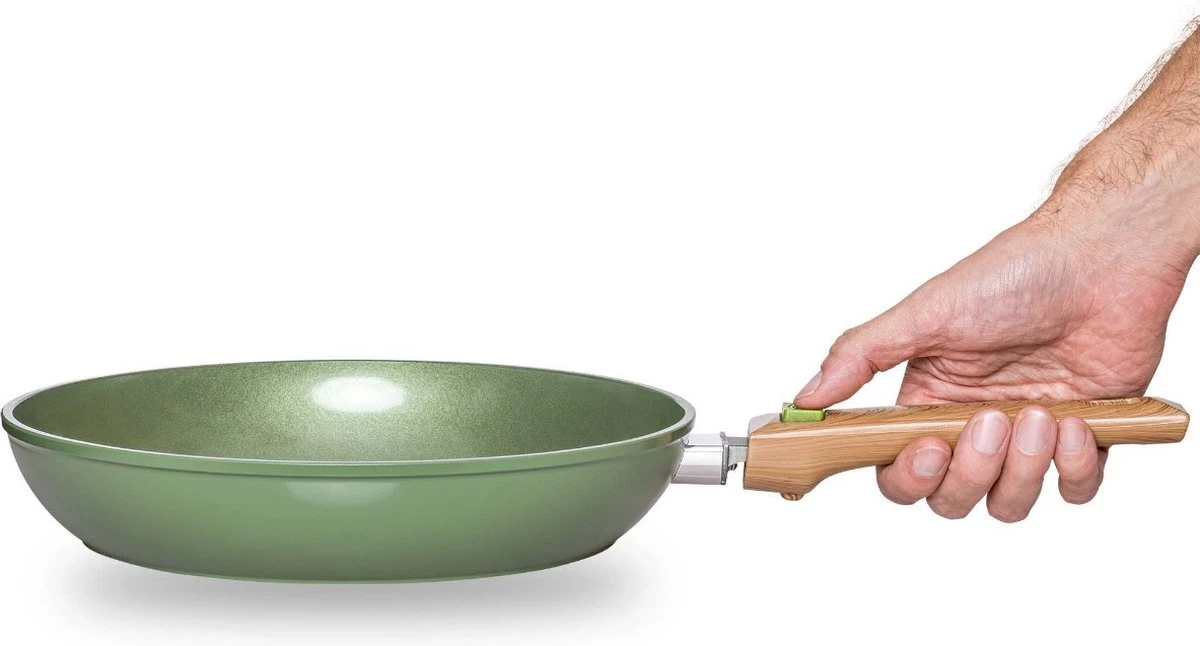 Just Vegan Koekenpan ECO Met Afneembaar Handvat 20 Cm Aluminium Groen 12 Just Vegan Koekenpan ECO Met Afneembaar Handvat 20 Cm Aluminium Groen - Afbeelding 10