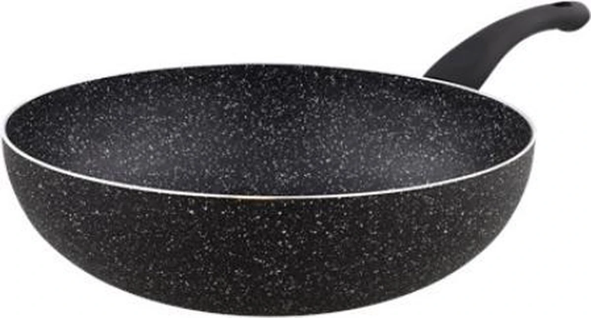Granite Stone Wokpan - Ø 28cm– PFOA-vrij – Aluminium – Drielaag Coating – 3-laags Antiaanbaklaag – Elegant – Koken – Wokken – Gourmetten – Cadeau- Keuken – Gas – Elektrisch - Keramisch En Inductie – Wok Pan 3 Granite Stone Wokpan - Ø 28cm– PFOA-vrij – Aluminium – Drielaag Coating – 3-laags Antiaanbaklaag – Elegant – Koken – Wokken – Gourmetten – Cadeau- Keuken – Gas – Elektrisch - Keramisch En Inductie – Wok Pan