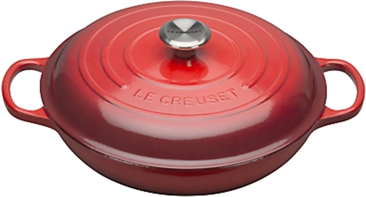Le Creuset Braadpan Campagnard - Ø30 CM - Gietijzer - Kersenrood 3 Le Creuset Braadpan Campagnard - Ø30 CM - Gietijzer - Kersenrood