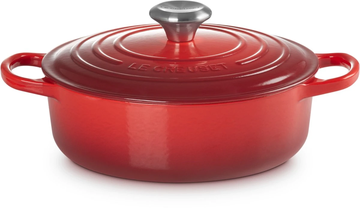Le Creuset - Gietijzeren - Lage Braadpan - 24cm - Kersenrood 9 Le Creuset - Gietijzeren - Lage Braadpan - 24cm - Kersenrood - Afbeelding 7