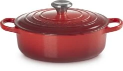 Le Creuset - Gietijzeren - Lage Braadpan - 24cm - Kersenrood 31 Le Creuset - Gietijzeren - Lage Braadpan - 24cm - Kersenrood -Pot Bevordering 1200x695 3