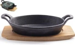 Gusta - Gietijzer Pannetje - Met Onderzetter Plank - 22,5x12cm 8 Gusta - Gietijzer Pannetje - Met Onderzetter Plank - 22,5x12cm -Pot Bevordering 1200x721 6