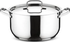 Lagostina Sfisiosa Acciaio SFIZIOSA ACCIAIO 10-delig (hoge Kookpan 22 Cm + Kookpan 18/22 Cm + Hapjespan 24 Cm + Steelpan 14 Cm + Melkpot 12 Cm + Deksels 14/18/22/24 Cm) -Pot Bevordering 1200x729