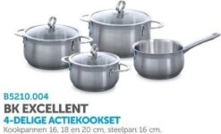 BK Excellent Pannenset - 4-delig - RVS - Inductie -Pot Bevordering 1200x730