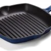 Koock Amsterdam® Grillpan - Geëmailleerd Gietijzer - Geschikt Voor Alle Warmtebronnen - Mat Blauw 1 Koock Amsterdam® Grillpan - Geëmailleerd Gietijzer - Geschikt Voor Alle Warmtebronnen - Mat Blauw -Pot Bevordering 1200x742 2