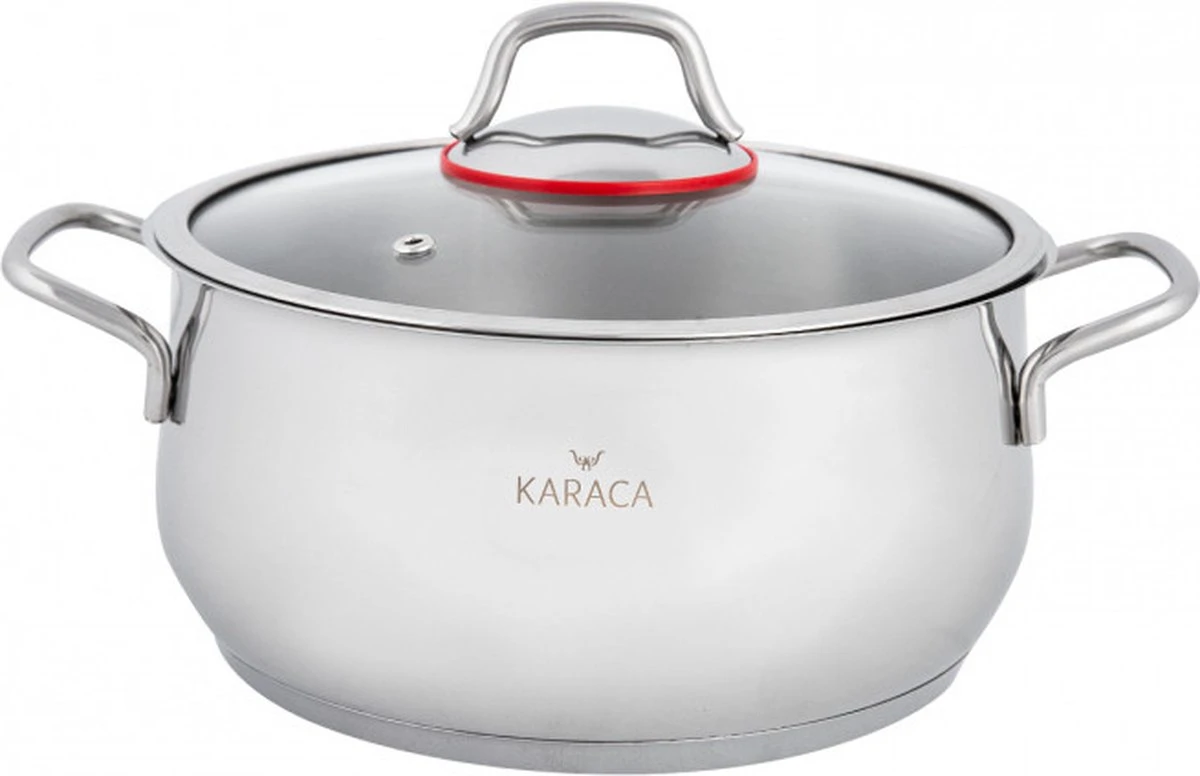 Karaca Emirgan Pannenset - 8 Delig - Geschikt Voor Inductie 8 Karaca Emirgan Pannenset - 8 Delig - Geschikt Voor Inductie - Afbeelding 6