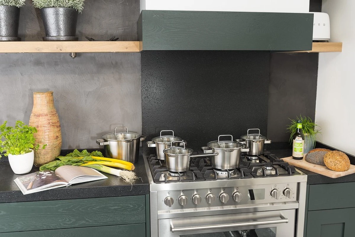 Sola Pannenset Diamond - 4 Delig - Ø 16,16,18,20 Cm - Zilver - RVS - Sandwichbodem 5 Sola Pannenset Diamond - 4 Delig - Ø 16,16,18,20 Cm - Zilver - RVS - Sandwichbodem - Afbeelding 3