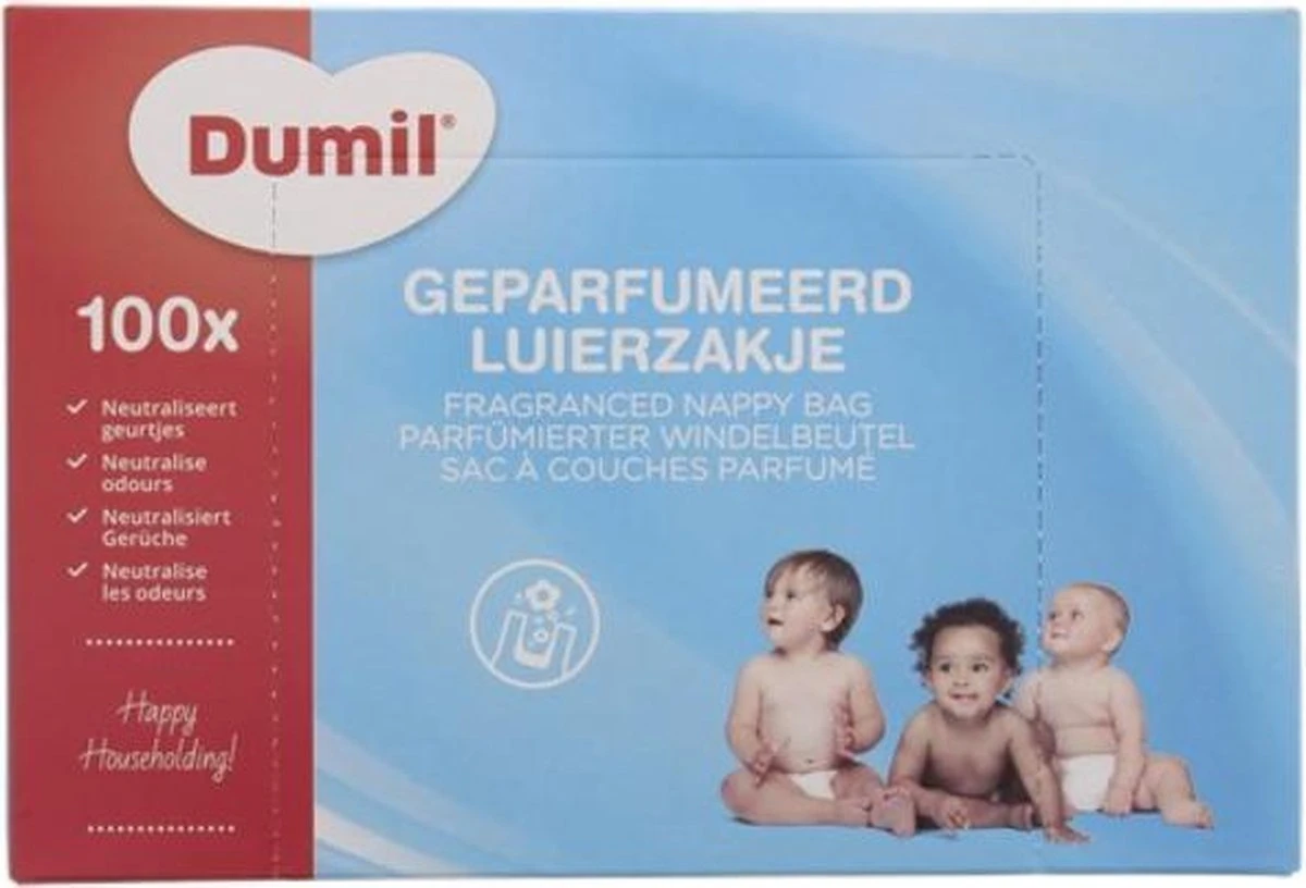 Dumil Geparfumeerd Luierzakjes - 100 Stuks - Hygiënisch - Baby - Gemakkelijk In Gebruik 3 Dumil Geparfumeerd Luierzakjes - 100 Stuks - Hygiënisch - Baby - Gemakkelijk In Gebruik