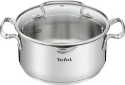 Tefal Duetto+ Pannenset -10 Delig- 5 Pannen - Kookpannenset - Zilver - Afdruipdeksels 19 Tefal Duetto+ Pannenset -10 Delig- 5 Pannen - Kookpannenset - Zilver - Afdruipdeksels -Pot Bevordering 1200x816