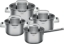 Sola Pannenset Juvia - 4 Delig - Ø 16,16,18,20 Cm - Zilver - RVS - Sandwichbodem 37 Sola Pannenset Juvia - 4 Delig - Ø 16,16,18,20 Cm - Zilver - RVS - Sandwichbodem -Pot Bevordering 1200x826 1