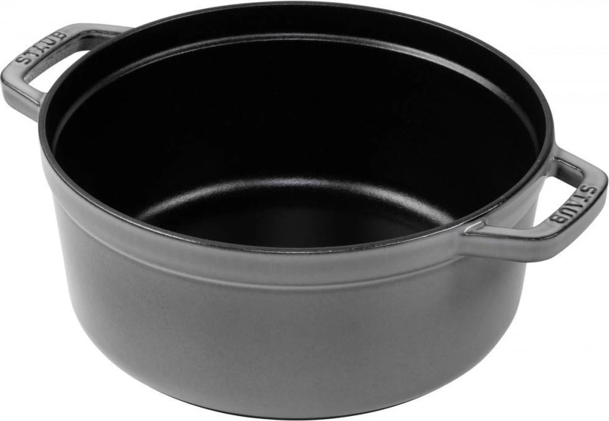 Staub Cocotte - Rond - 24 Cm - Grafietgrijs 4 Staub Cocotte - Rond - 24 Cm - Grafietgrijs - Afbeelding 2