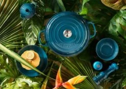 Le Creuset Braadpan Campagnard Signature Deep Teal - ø 30 Cm / 3.5 Liter -Pot Bevordering 1200x853 3