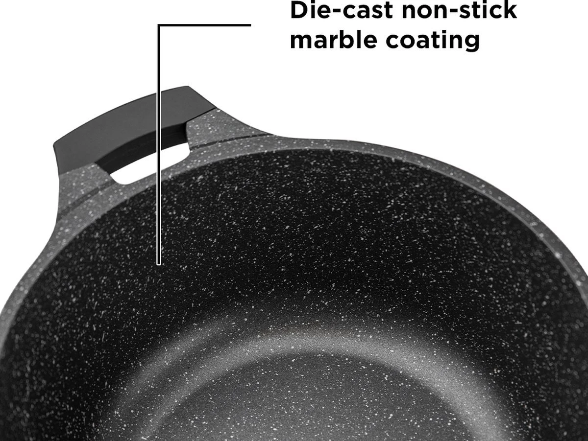 Herenthal Pannenset Inductie - Luxe 10-delige Koekenpan Inductie - Voor Alle Warmtebronnen - Pannen Met Glazen Deksels En Koudgrepen - Rood / Zwart- 6 Pannen 4 Herenthal Pannenset Inductie - Luxe 10-delige Koekenpan Inductie - Voor Alle Warmtebronnen - Pannen Met Glazen Deksels En Koudgrepen - Rood / Zwart- 6 Pannen - Afbeelding 2