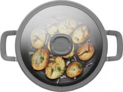 BergHOFF Leo Hapjespan Stone - 28 Cm - Met Glazen Deksel 8 BergHOFF Leo Hapjespan Stone - 28 Cm - Met Glazen Deksel -Pot Bevordering 1200x904 2