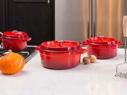 Sola Braadpan Gietijzer - Ø 20 Cm - Oranje/Rood - Gietijzer - Extra Zware Bodem -Pot Bevordering 1200x905 8