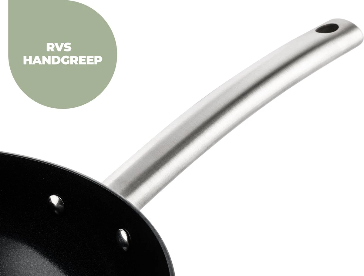 ISENVI Murray Keramische Koekenpan 24 CM - RVS Greep 10 ISENVI Murray Keramische Koekenpan 24 CM - RVS Greep - Afbeelding 8