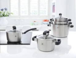 BK Conical Cool Glas Pannenset - 5-delig - Glazen Deksels - Geschikt Voor Alle Warmtebronnen -Pot Bevordering 1200x928