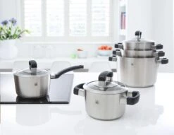 BK Conical Cool Pannenset - 5-delig - RVS - Geschikt Voor Alle Warmtebronnen 30 BK Conical Cool Pannenset - 5-delig - RVS - Geschikt Voor Alle Warmtebronnen -Pot Bevordering 1200x929