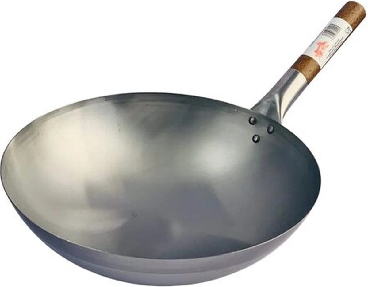 London Wok Wok Met Ronde Bodem 38cm CT246 - Horeca & Professioneel 5 London Wok Wok Met Ronde Bodem 38cm CT246 - Horeca & Professioneel - Afbeelding 3