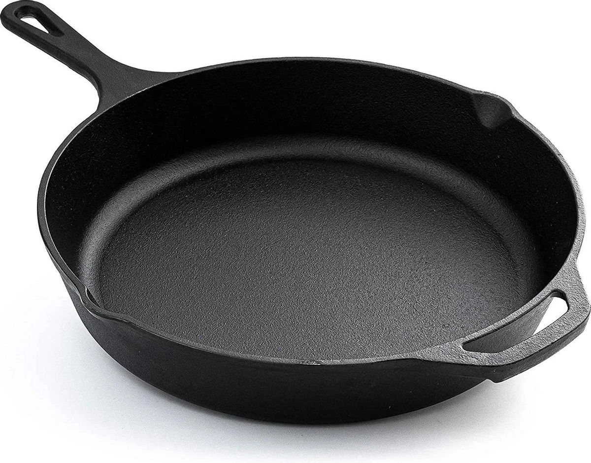 Nuovva Cast Iron Skillet / Gietijzeren Pan - 32cm 3 Nuovva Cast Iron Skillet / Gietijzeren Pan - 32cm