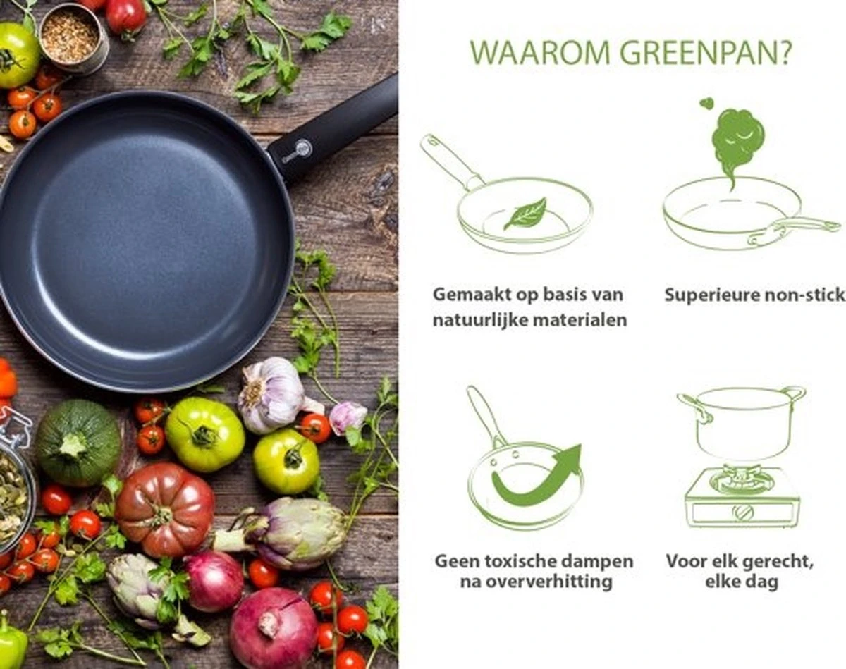 GreenPan Cambridge Koekenpan 20cm - Zwart - Inductie - PFAS-vrij 17 GreenPan Cambridge Koekenpan 20cm - Zwart - Inductie - PFAS-vrij - Afbeelding 15