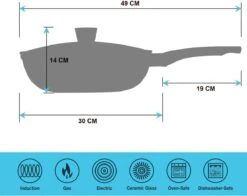 Marble Coating Wokpan Inductie - Met Glazen Deksel - Zwart - 30 Cm 14 Marble Coating Wokpan Inductie - Met Glazen Deksel - Zwart - 30 Cm -Pot Bevordering 1200x952 1