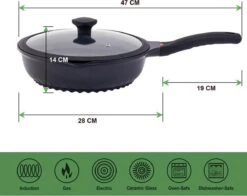 Wokpan - Multifunctionele 3 In 1 Pan Met Deksel + Wok + Hapjespan 28 Cm 7 Wokpan - Multifunctionele 3 In 1 Pan Met Deksel + Wok + Hapjespan 28 Cm -Pot Bevordering 1200x953