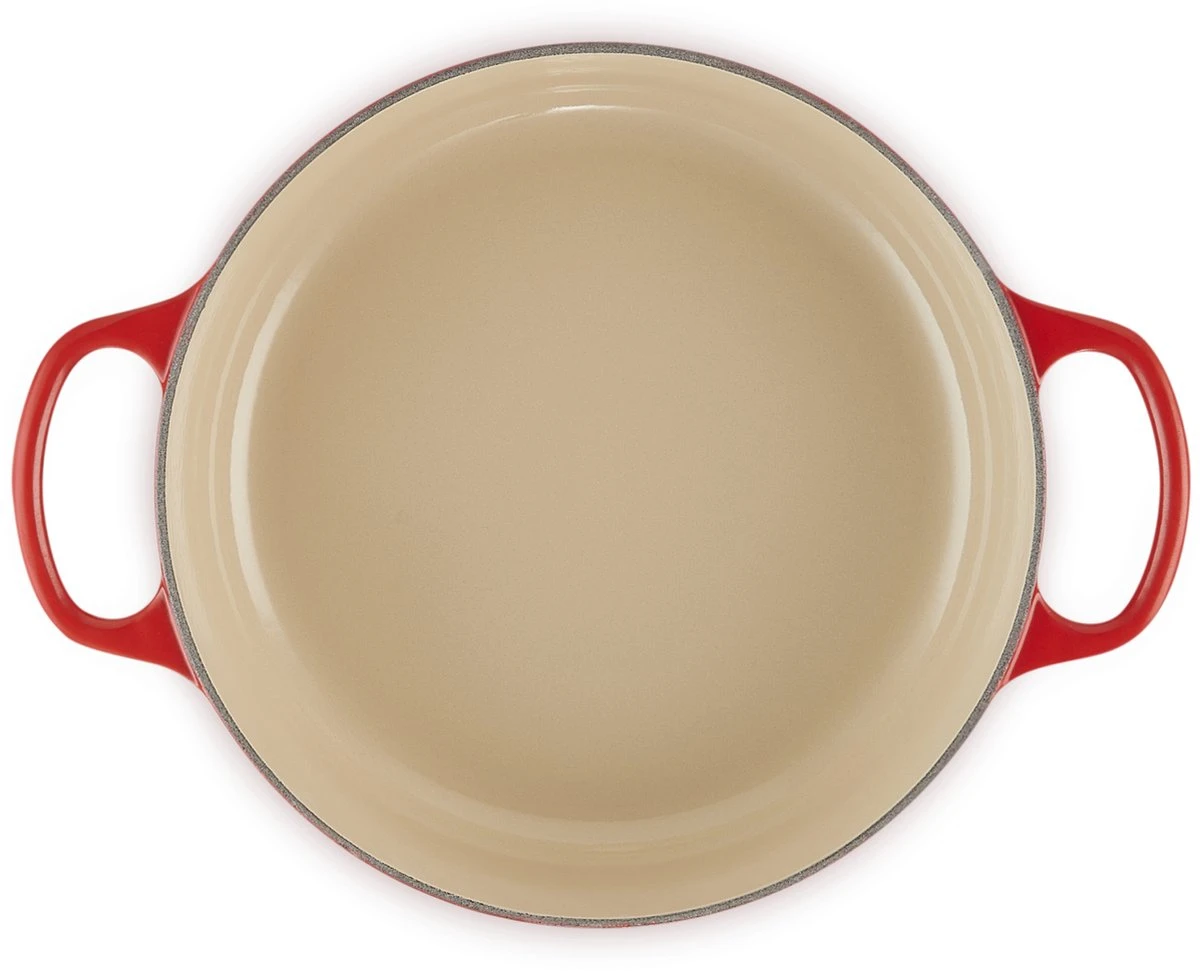 Le Creuset - Gietijzeren - Lage Braadpan - 24cm - Kersenrood 10 Le Creuset - Gietijzeren - Lage Braadpan - 24cm - Kersenrood - Afbeelding 8