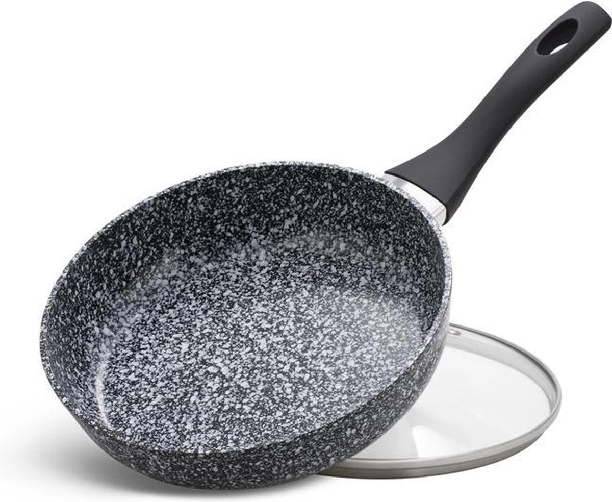 Edënbërg Stonetec Line - Hapjespan Keramisch - 22 Cm - 3-laags Anti-aanbaklaag! 3 Edënbërg Stonetec Line - Hapjespan Keramisch - 22 Cm - 3-laags Anti-aanbaklaag!