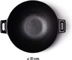 Orange85 Gietijzeren Wokpan - Alle Warmtebronnen - Inductie - Wok - Zwart - 31cm - Gietijzer - Wokpannen 11 Orange85 Gietijzeren Wokpan - Alle Warmtebronnen - Inductie - Wok - Zwart - 31cm - Gietijzer - Wokpannen -Pot Bevordering 1200x989
