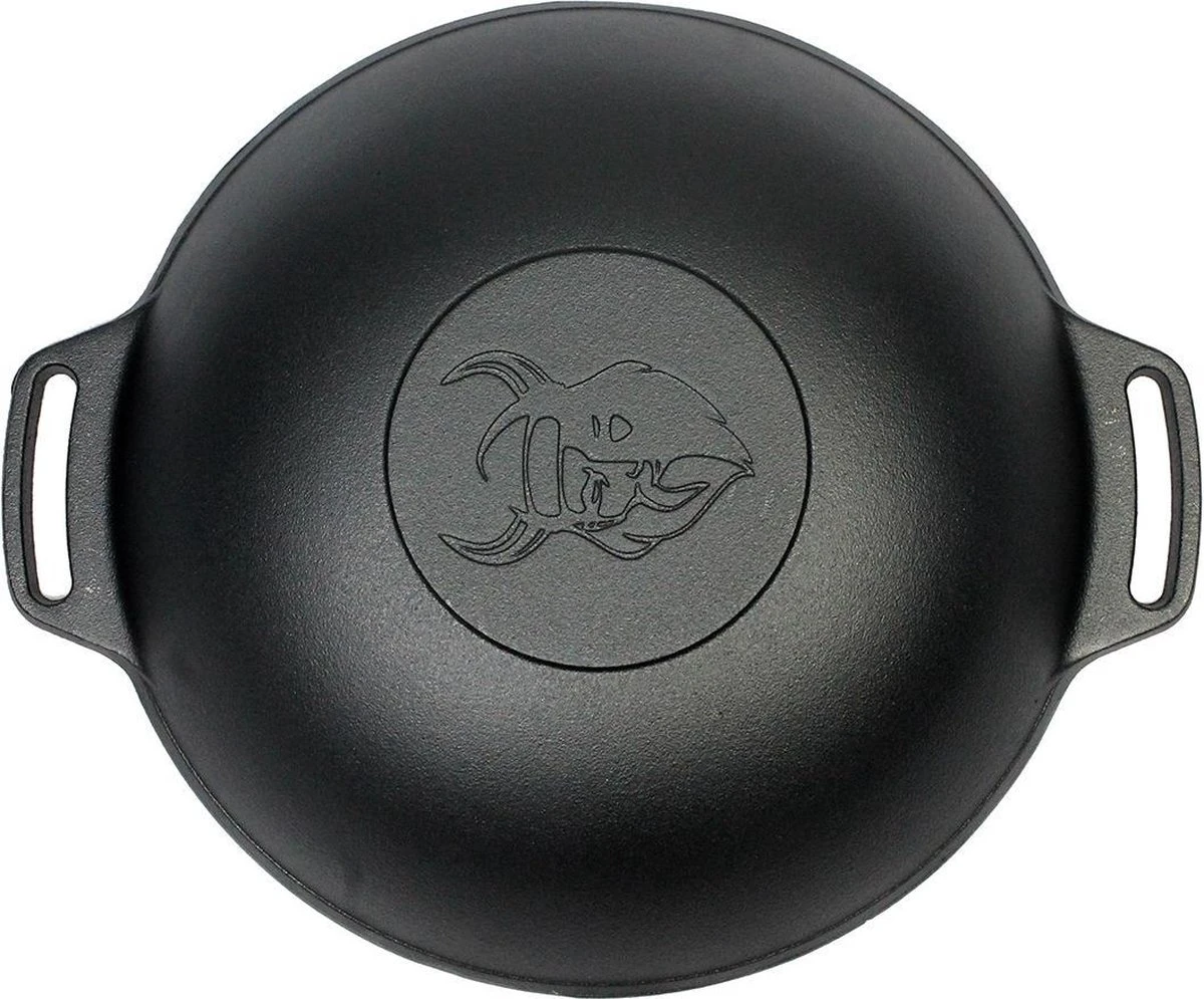 Valhal Outdoor Gietijzeren Wokpan Met Twee Handvatten ⌀36 Cm 5 Valhal Outdoor Gietijzeren Wokpan Met Twee Handvatten ⌀36 Cm - Afbeelding 3