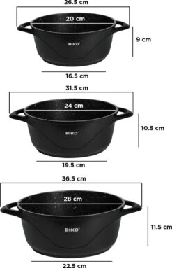 BIKO - Smile Pannen 8 Delige Pannenset - Braadpan - Zwart 16 BIKO - Smile Pannen 8 Delige Pannenset - Braadpan - Zwart -Pot Bevordering 774x1200