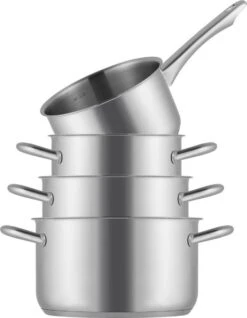 Sola Pannenset Blizz - 4 Delig - Ø Cm - Zilver - RVS - Sandwichbodem 27 Sola Pannenset Blizz - 4 Delig - Ø Cm - Zilver - RVS - Sandwichbodem -Pot Bevordering 933x1200