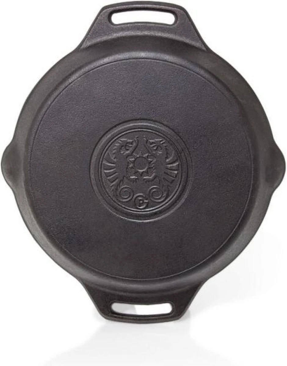 Petromax Fp30h-t, Skillet, 30 Cm, Pan Met Handgrepen, Gietijzer, Zwart 6 Petromax Fp30h-t, Skillet, 30 Cm, Pan Met Handgrepen, Gietijzer, Zwart - Afbeelding 4